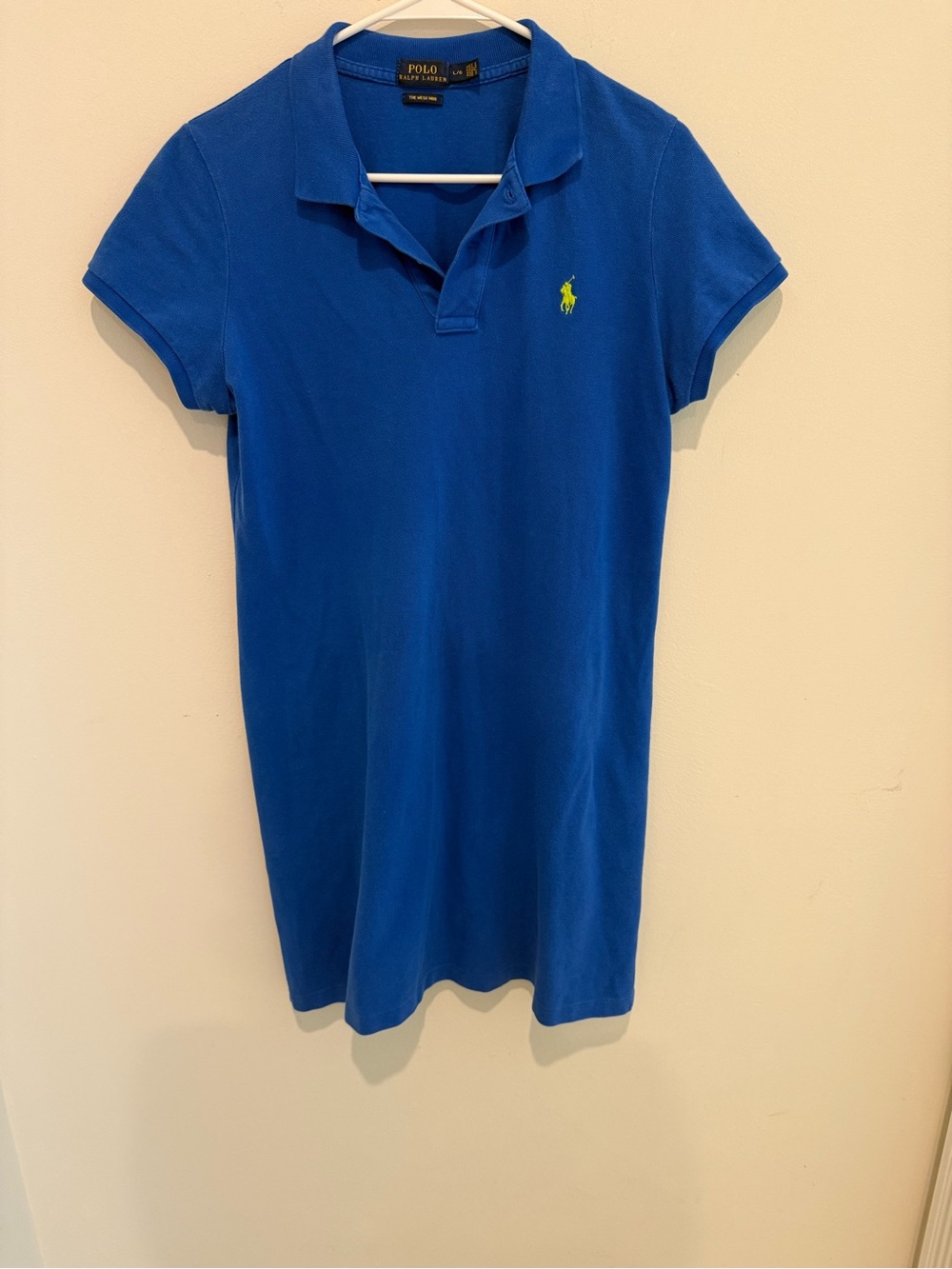 Polo by Ralph Lauren Royal Blue Polo Shirt Dress with Yellow Pony